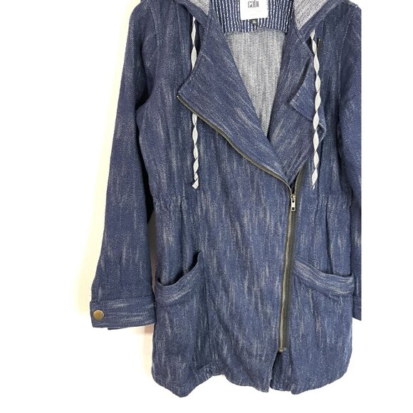CAbi Denim Blue#5100 Adventure Anorak Hooded Denim Zip Up Jacket Size S - Picture 4 of 8